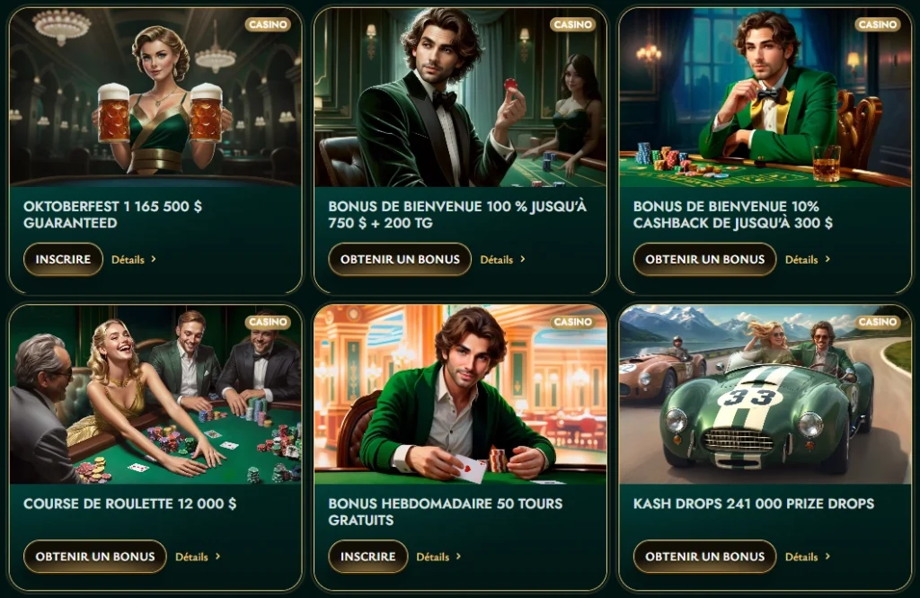 Bonus exclusifs et offres spéciales chez Cashed Casino