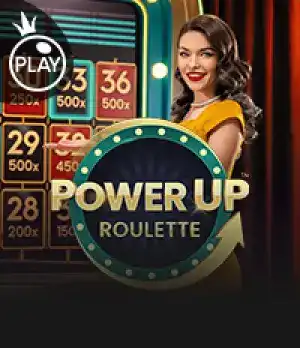 Table de Power Up Roulette Live avec multiplicateurs en direct